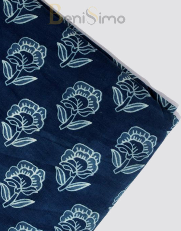 Natural Dyed Hand Block Printed Pure Cotton Fabric